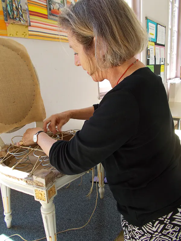 Participante à un Stage de réfection de fauteuil Rouen